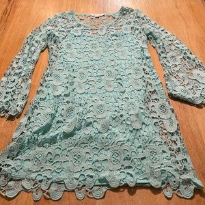 Blue lace dress